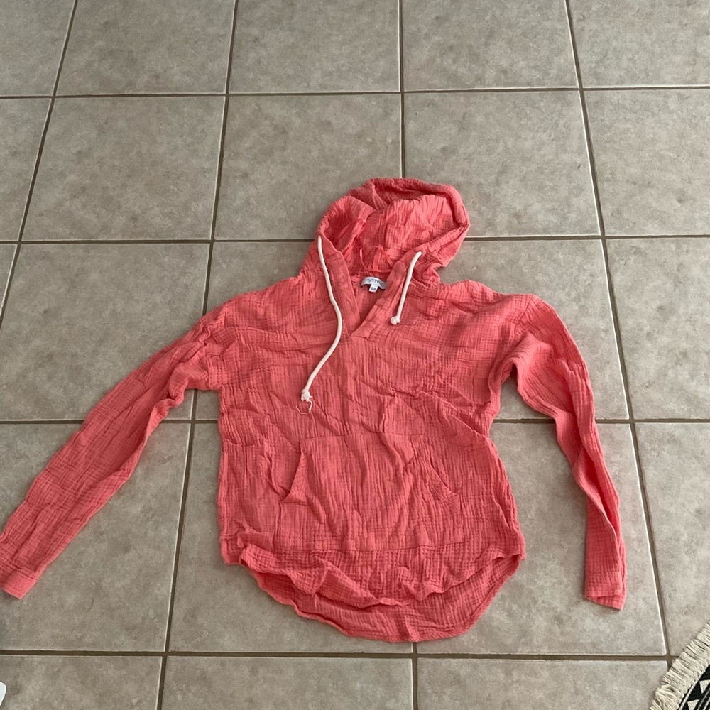 Coral Hooded Pullover